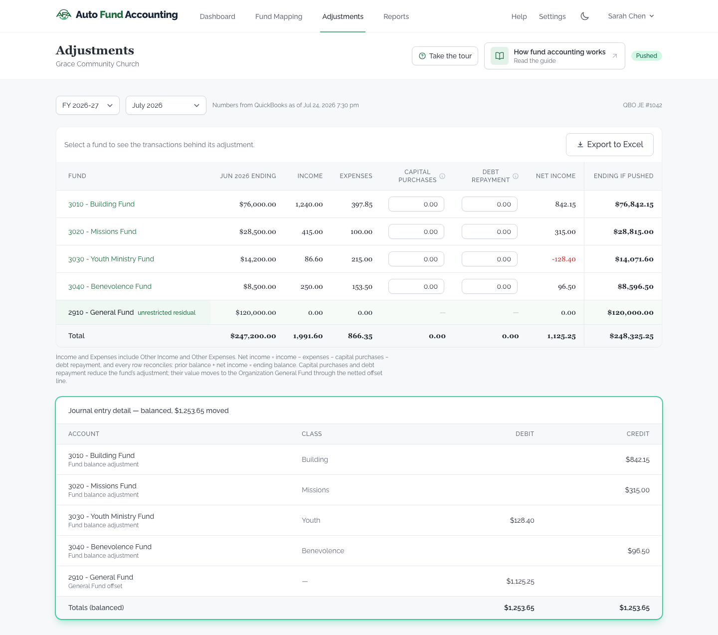 Reviewing before posting to QuickBooks